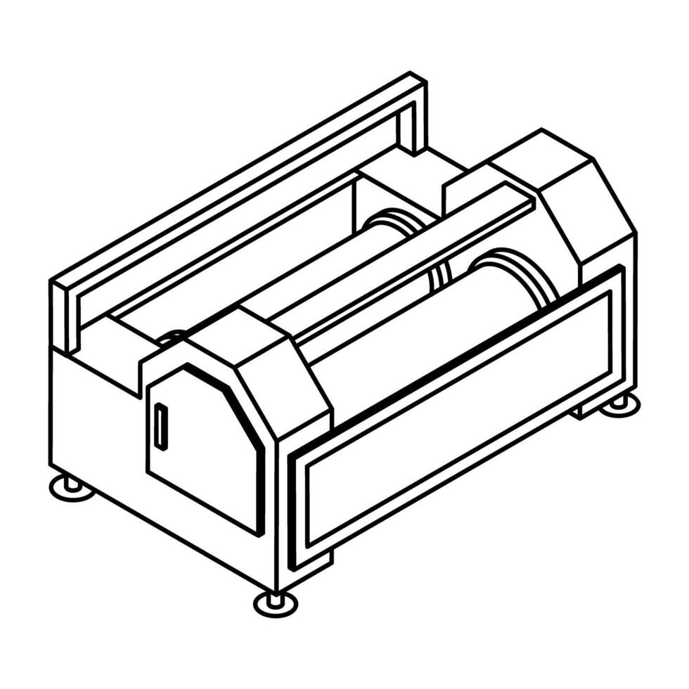 Sewing and Textile Machines Isometric Icons vector