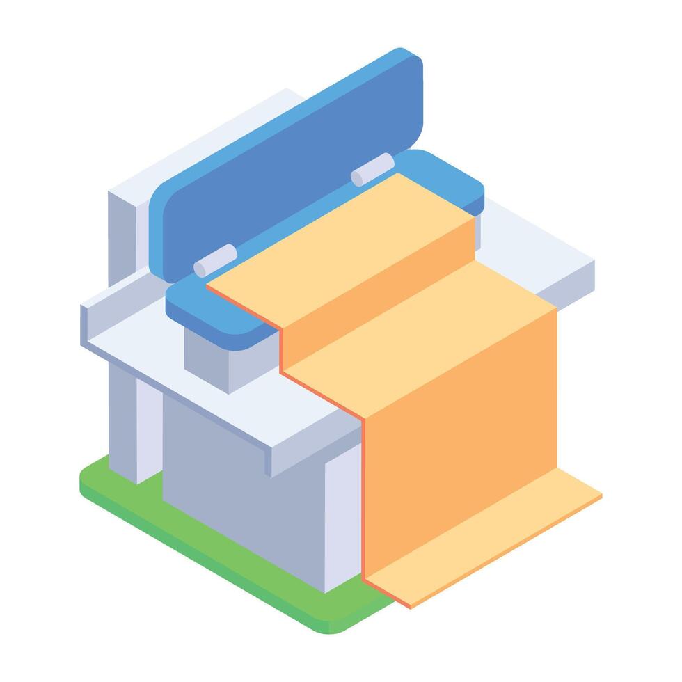 Sewing and Textile Machines Isometric Icons vector