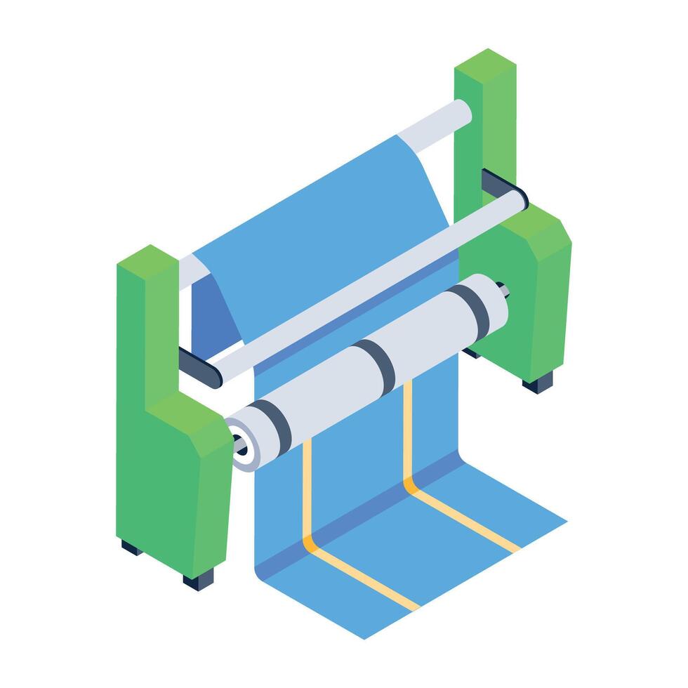 Sewing and Textile Machines Isometric Icons vector