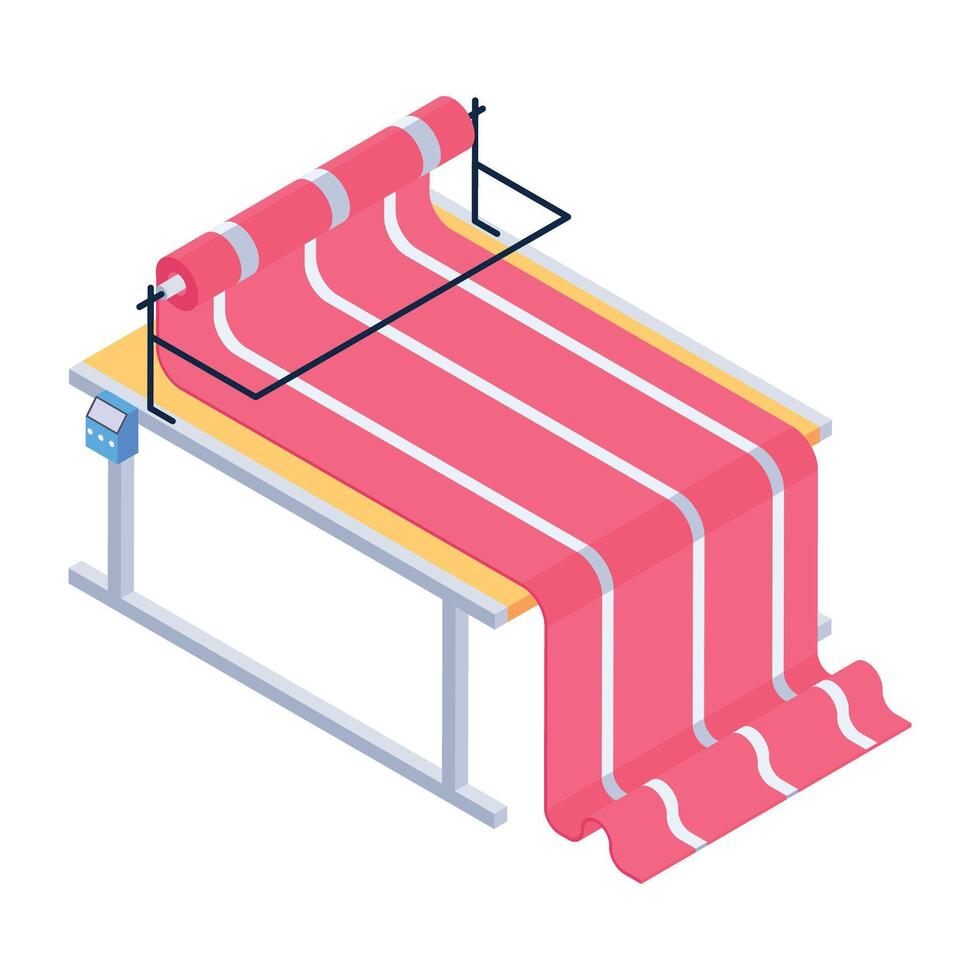 Sewing and Textile Machines Isometric Icons vector