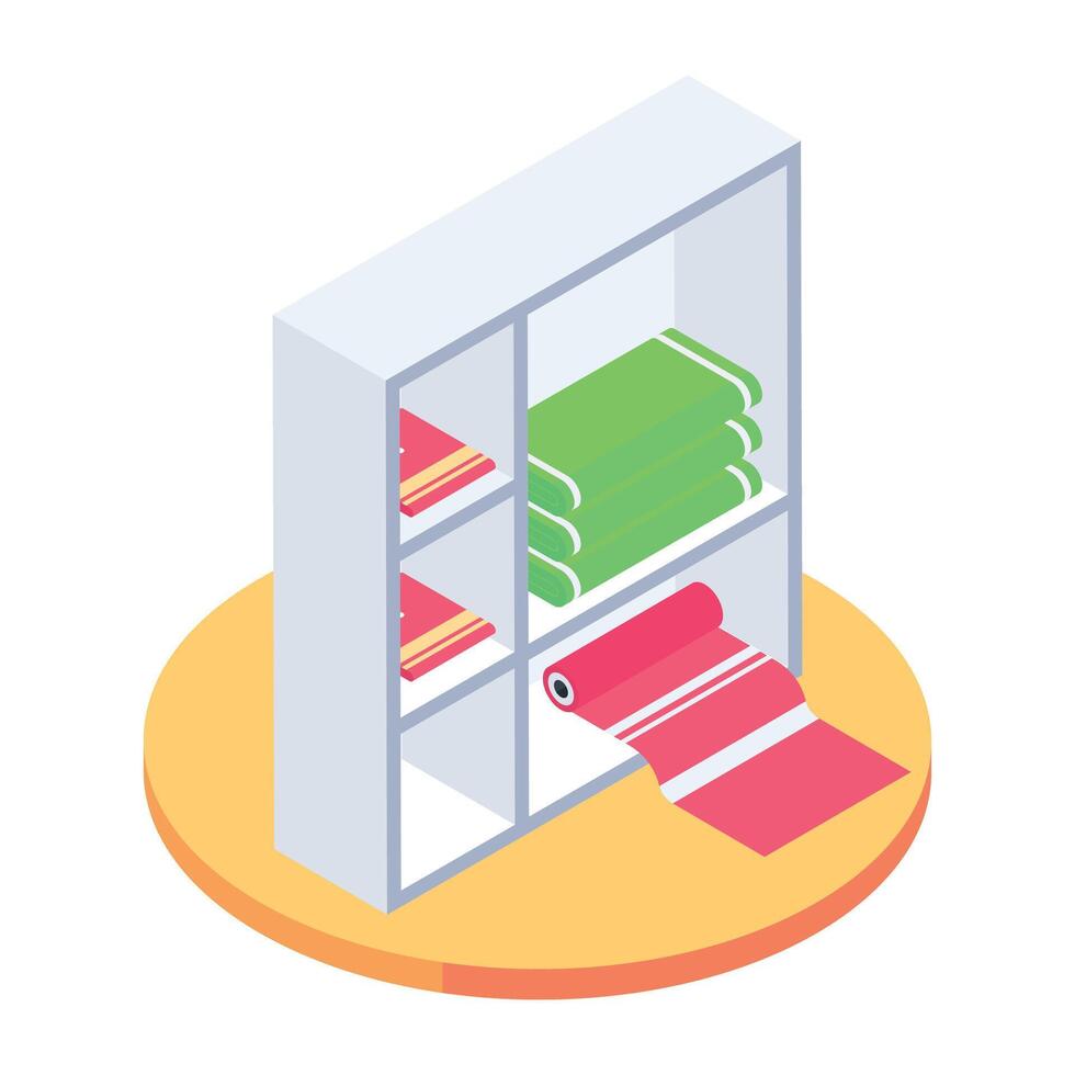 Sewing and Textile Machines Isometric Icons vector