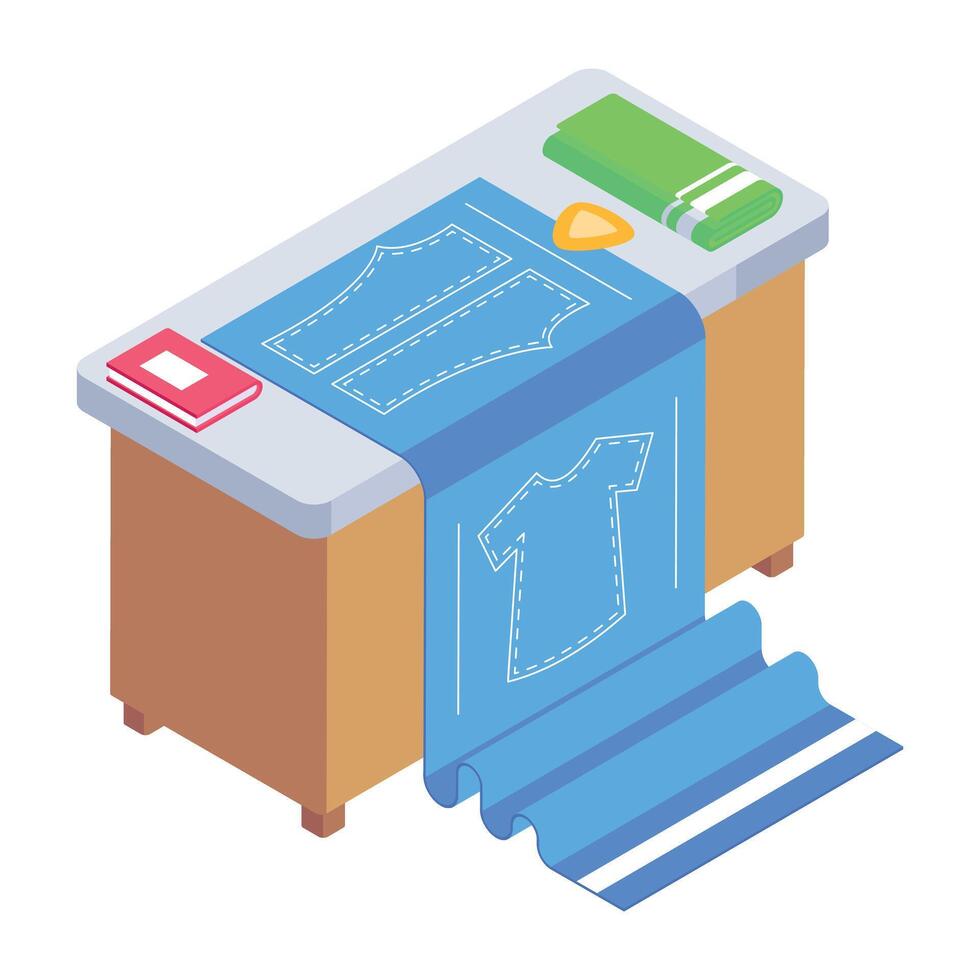 Sewing and Textile Machines Isometric Icons vector