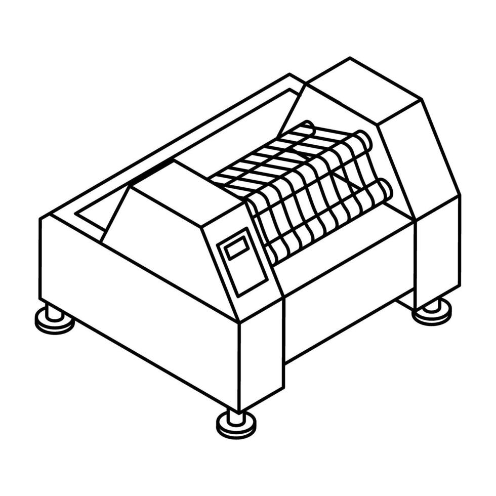 Sewing and Textile Machines Isometric Icons vector