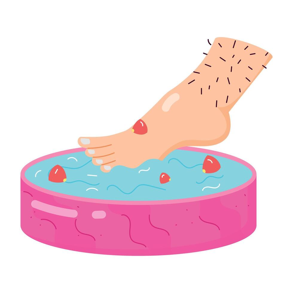 Self Grooming Flat Stickers vector
