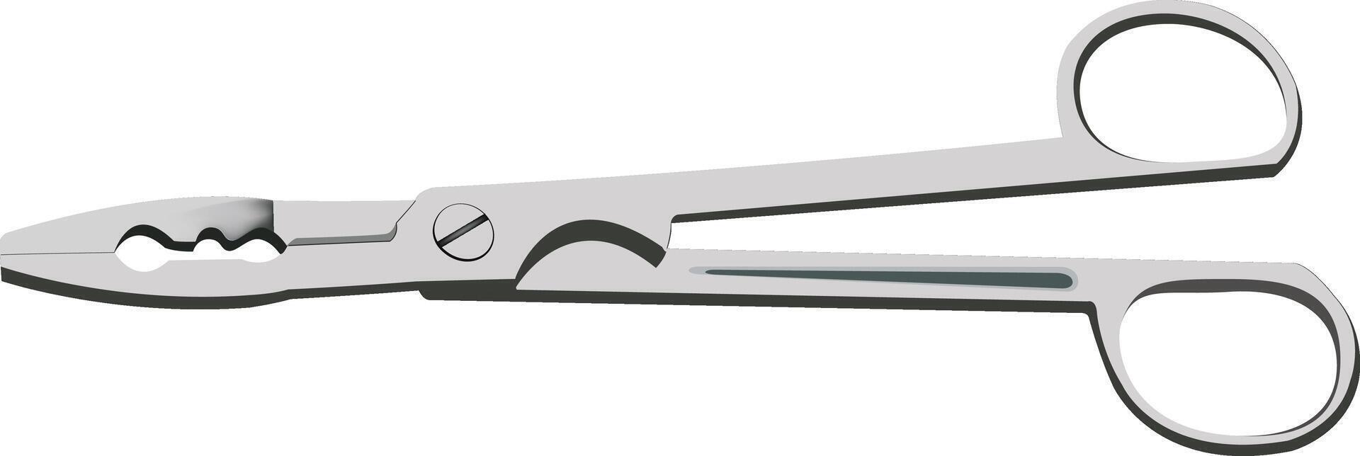 scissors to unhook catching hook for sport fishing vector