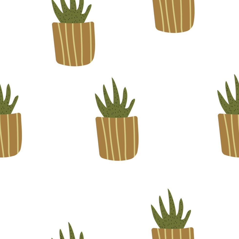 Gardening seamless pattern on white background vector