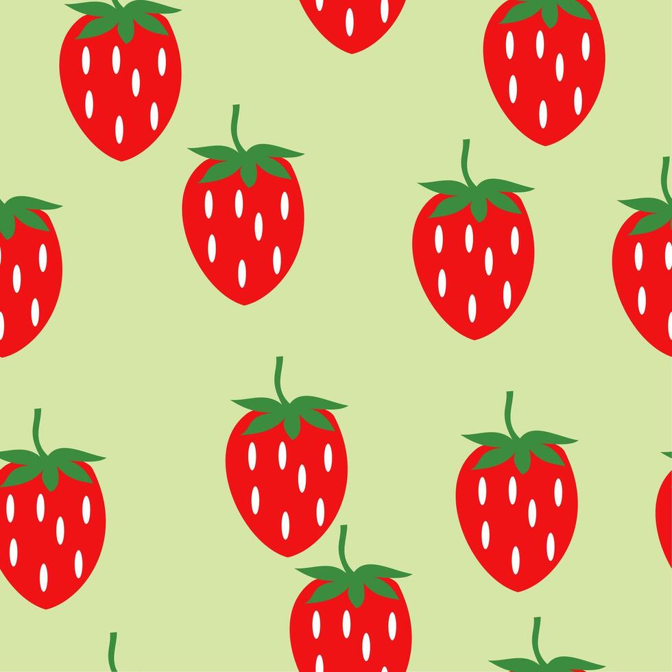 Stawberry seamless pattern vector
