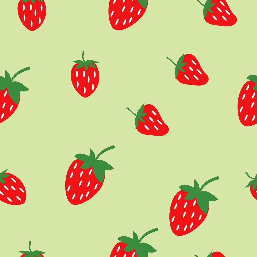 Stawberry seamless pattern vector