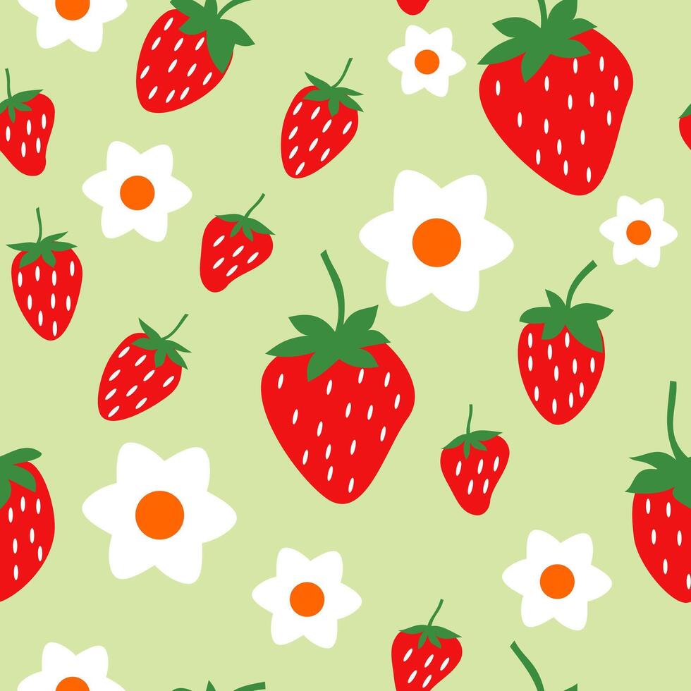 Stawberry Seamless Pattern vector