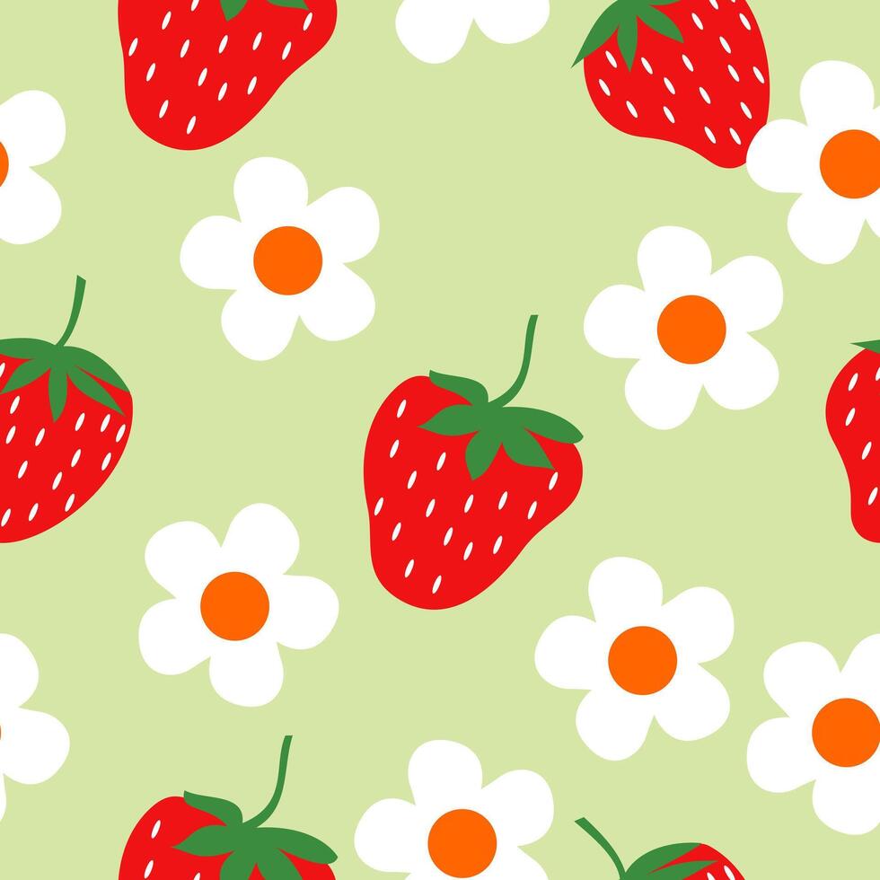 Stawberry Seamless Pattern vector
