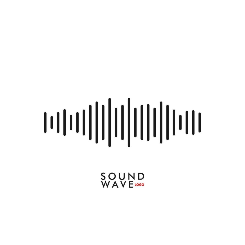 Soundwave simple icon logo vector