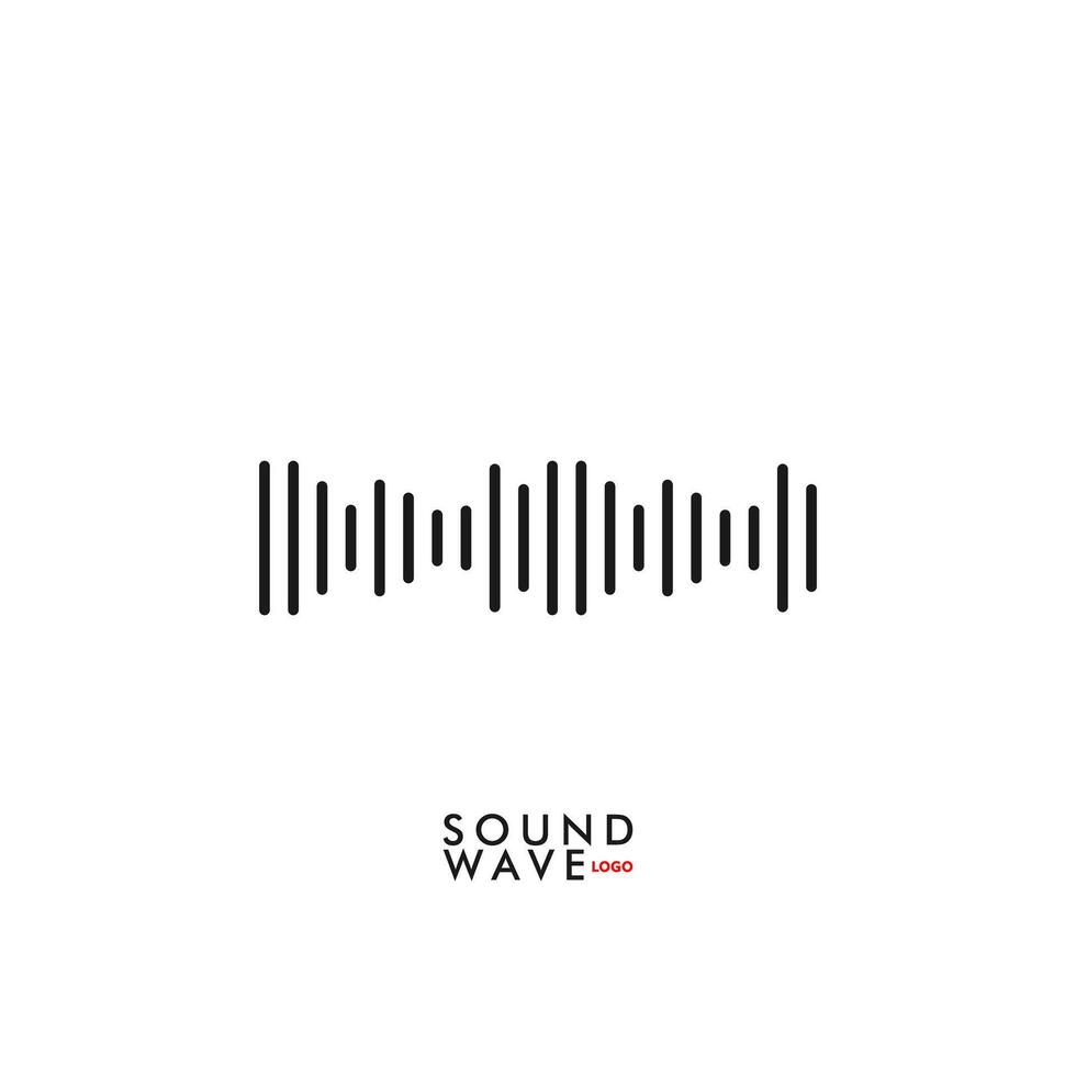 Soundwave simple icon logo vector