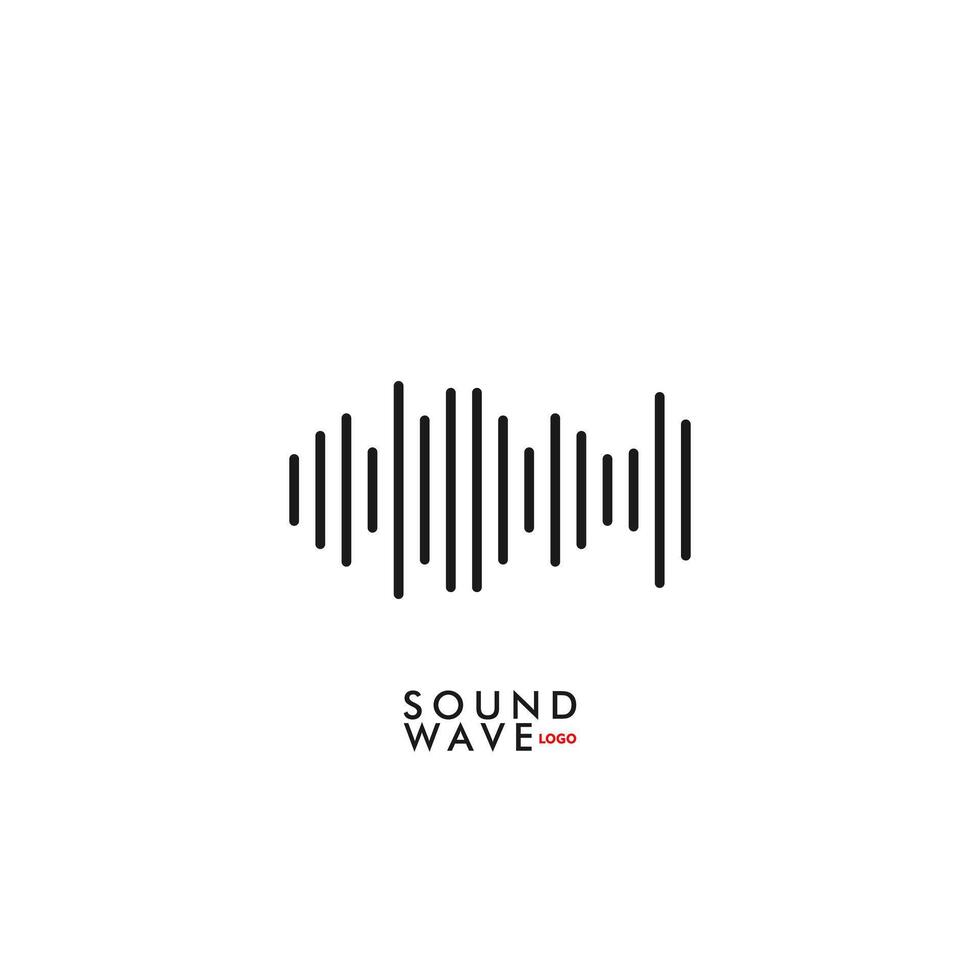 Soundwave simple icon logo vector