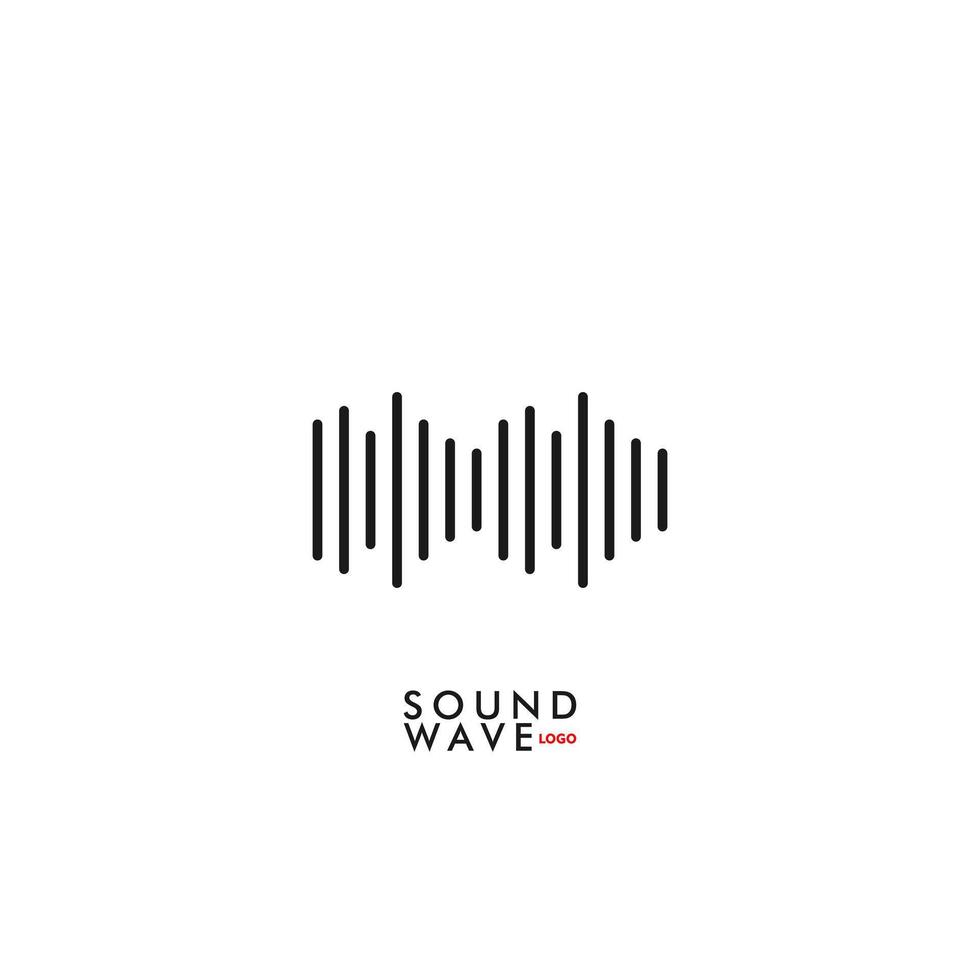 Soundwave simple icon logo vector