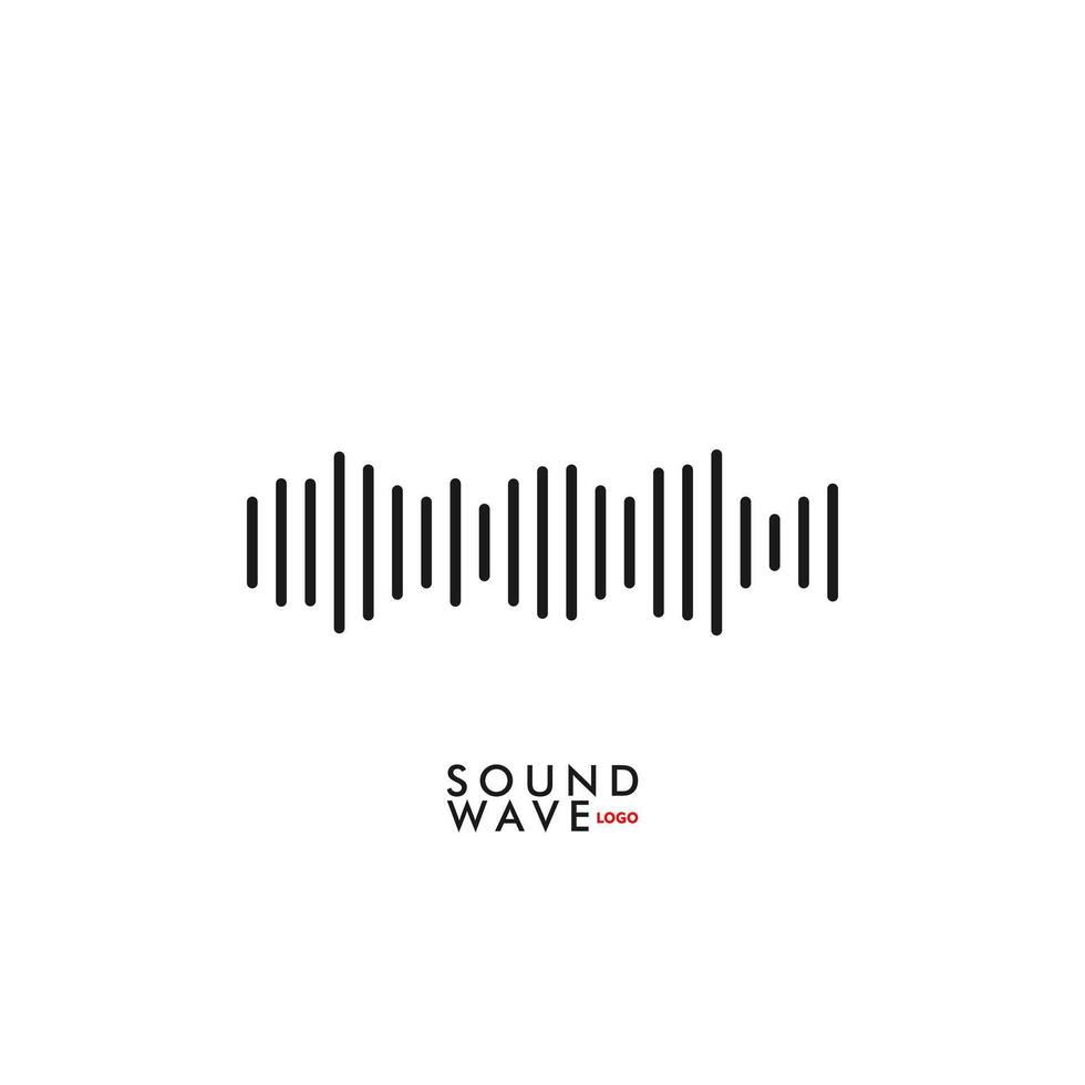 Soundwave simple icon logo vector