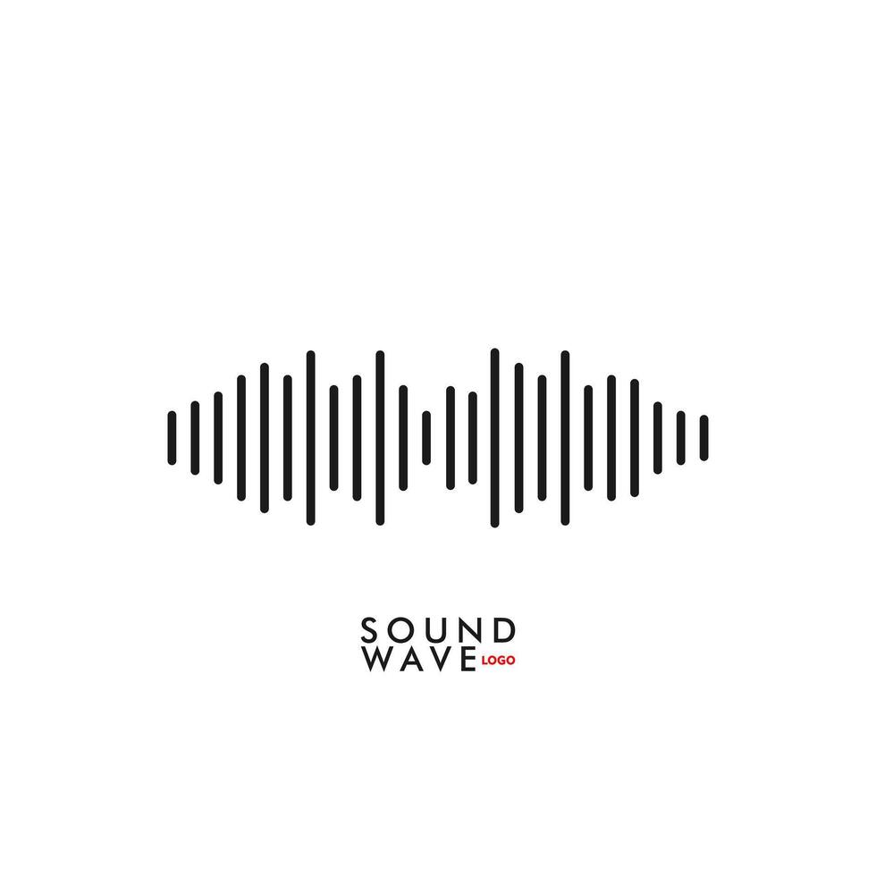 Soundwave simple icon logo vector
