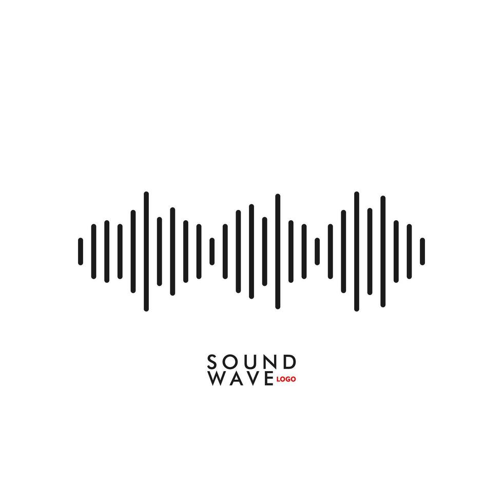Soundwave simple icon logo vector