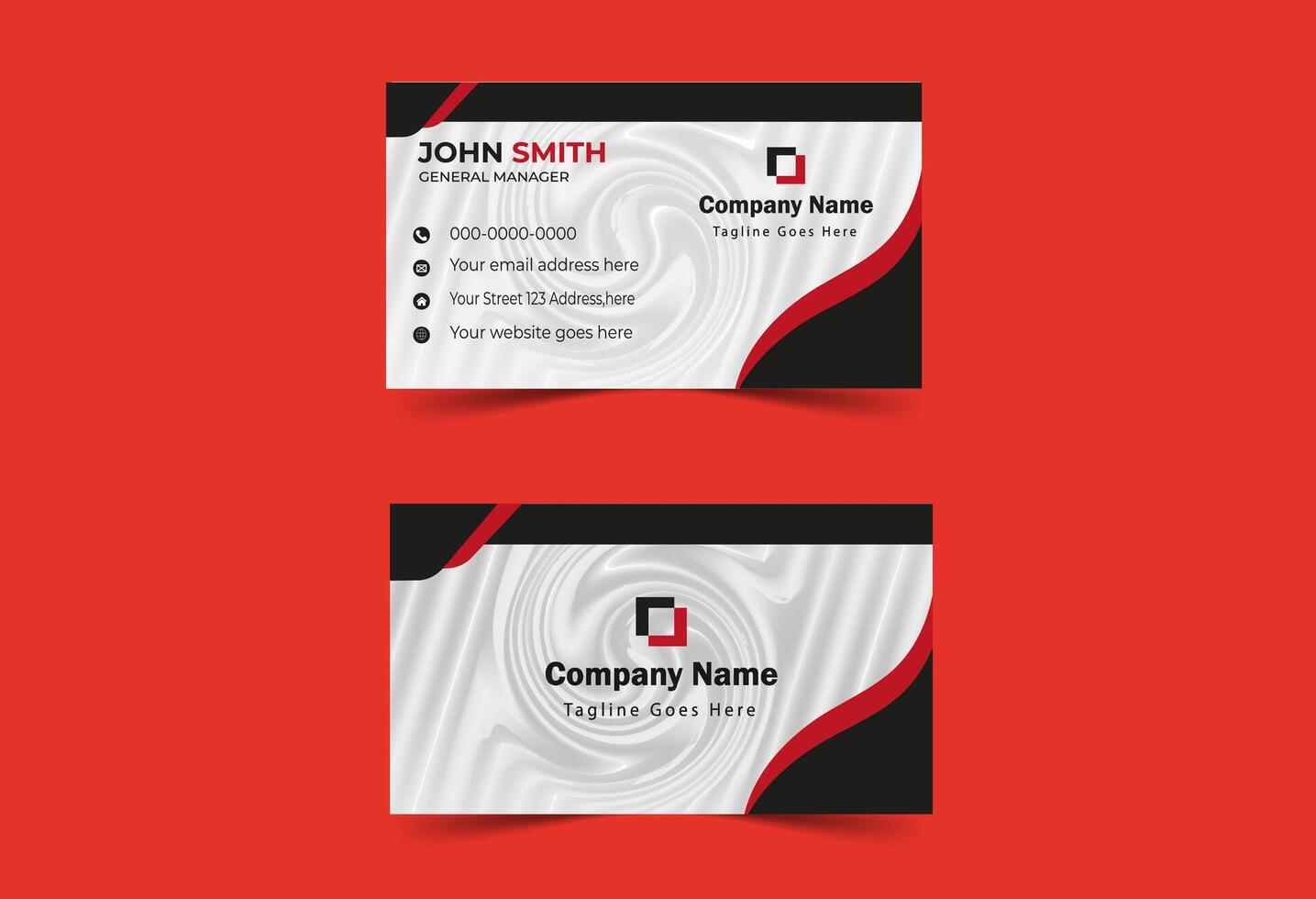Modern simple business card vector