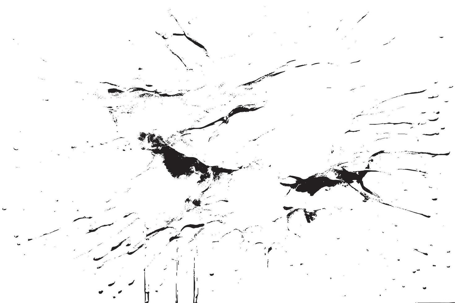 black ink splashes stains on white canvas vector