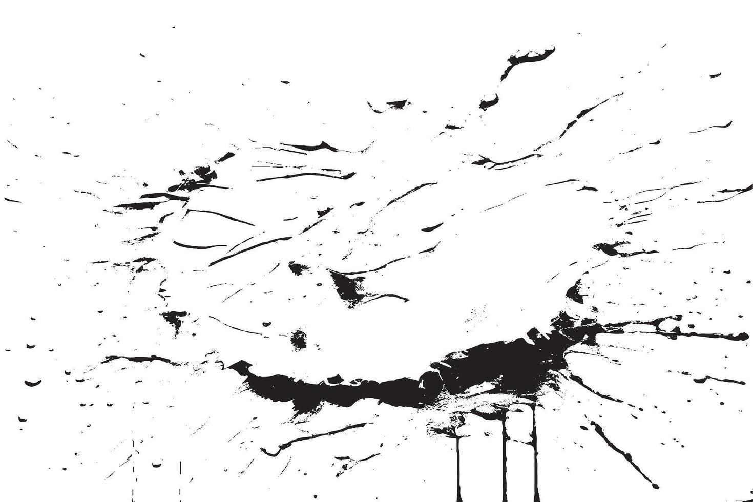 black ink splashes stains on white canvas vector