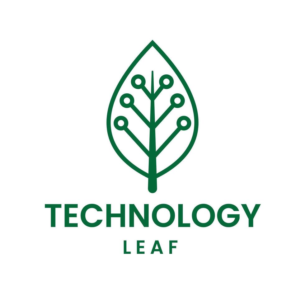 Modern Technology Leaf illustration can be used for Agricultural Technology logo vector