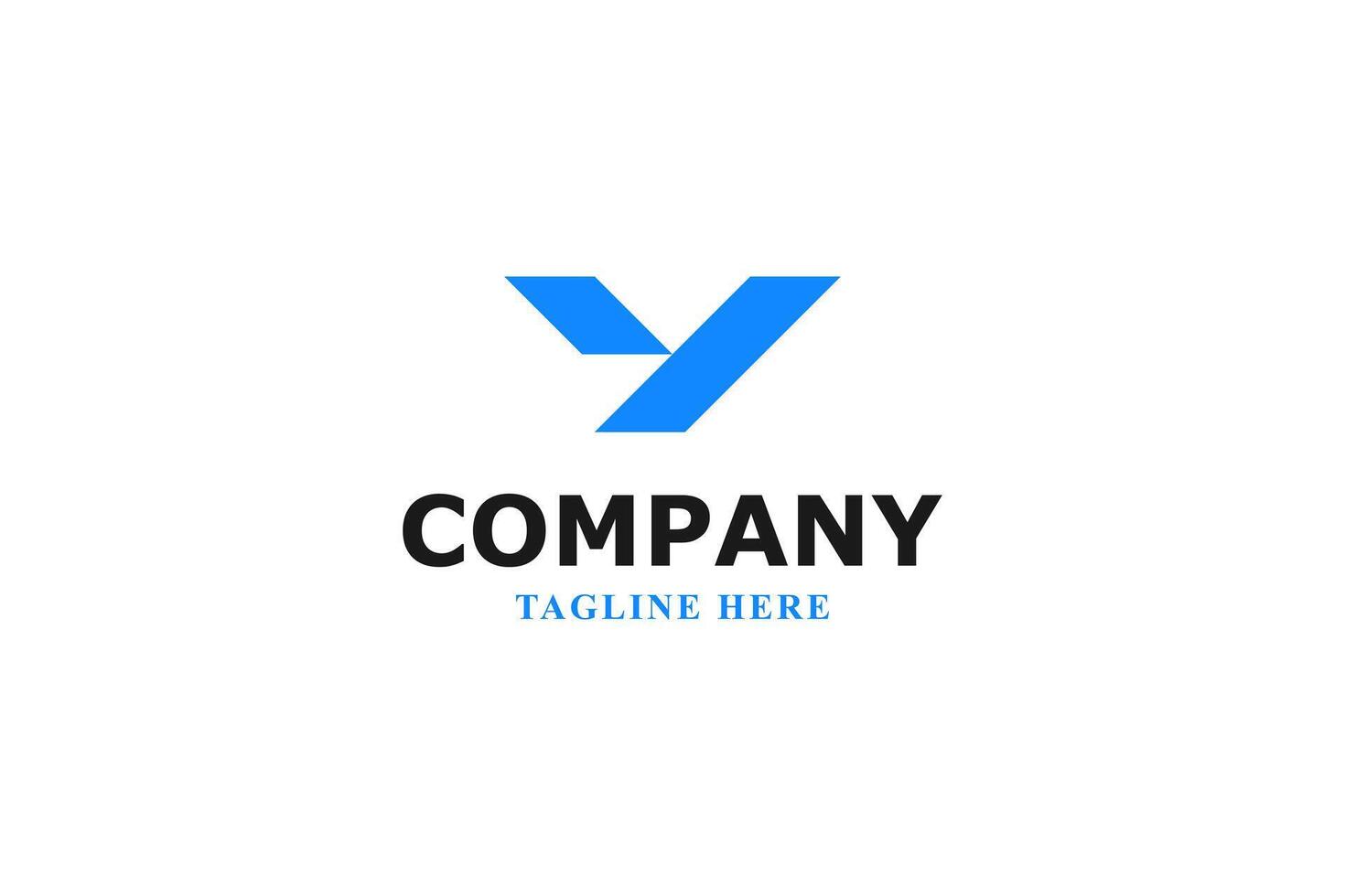 letter y modern minimal logo vector