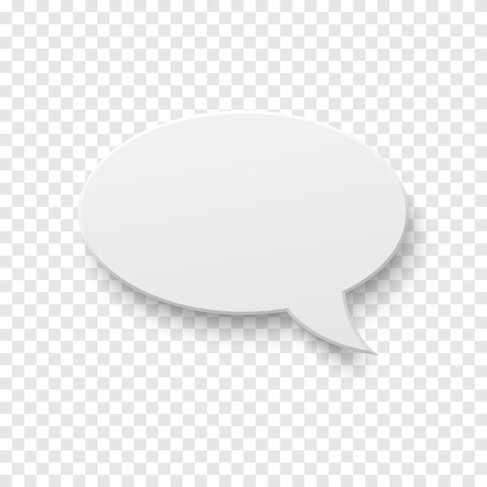 white blank paper speech bubble vector