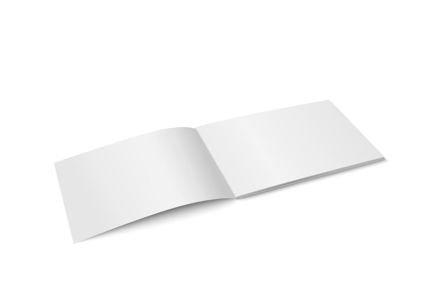 white mock up of magazine isolated. vector