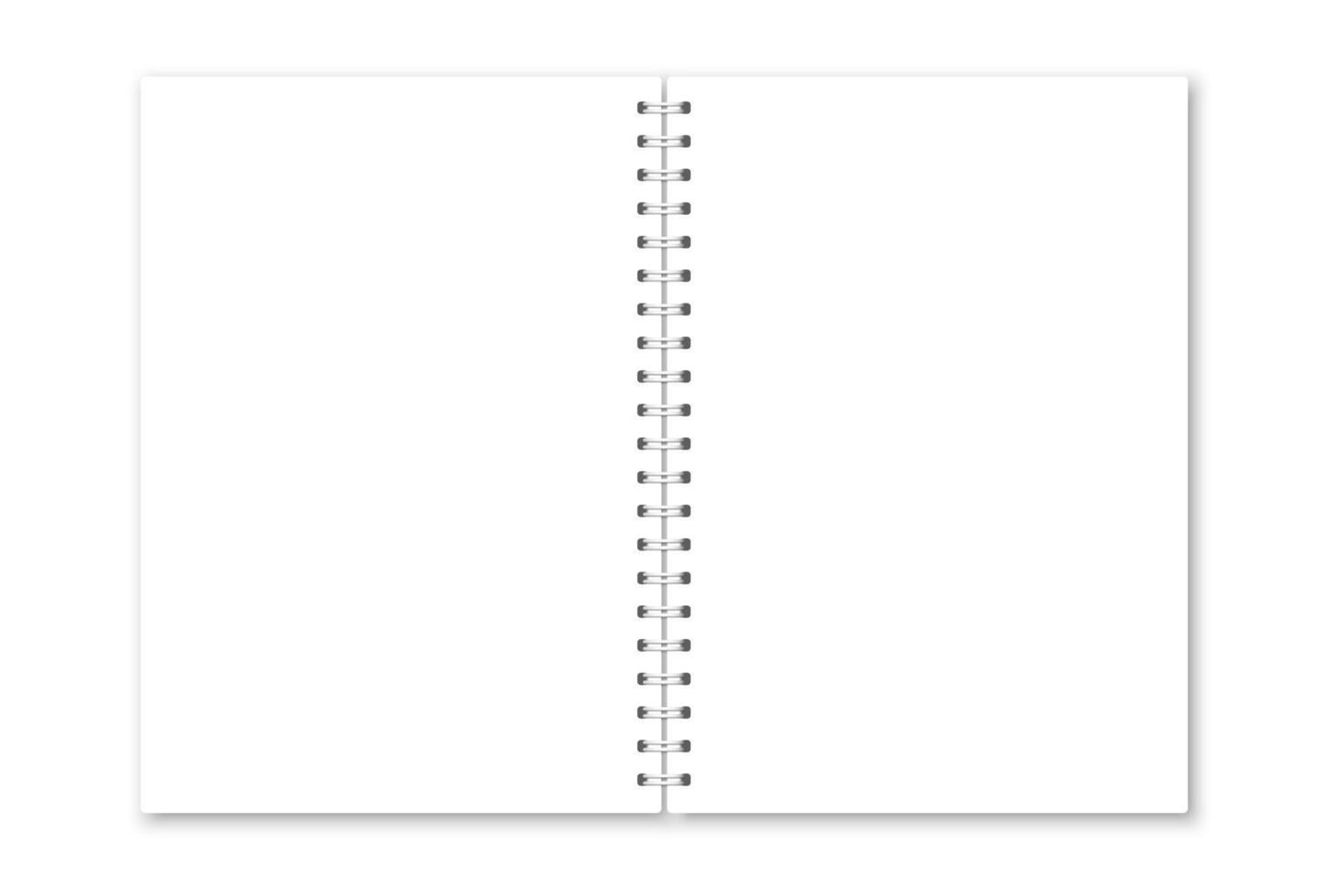 realistic opened notebook cover. vector