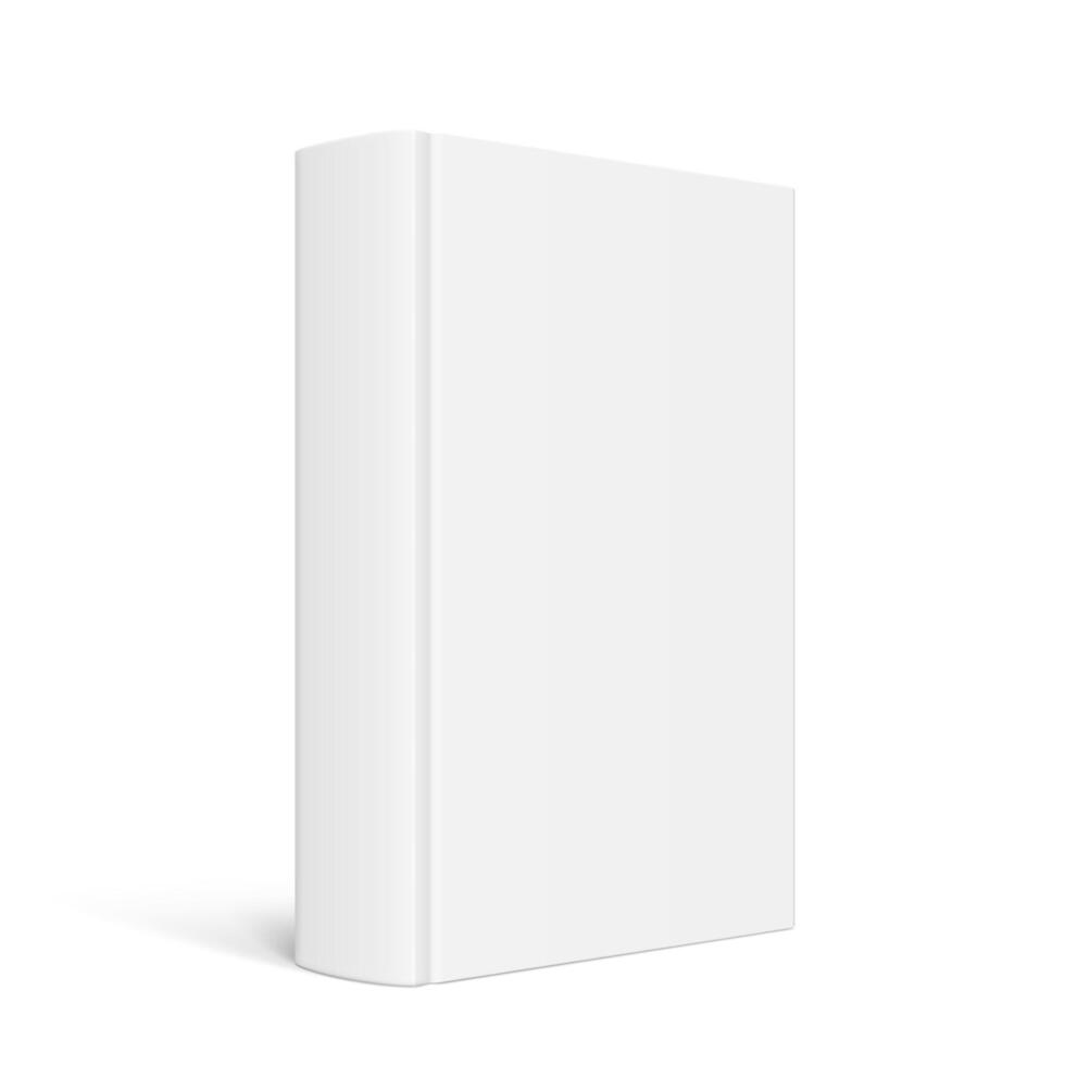 mockup of standing book with blank cover vector