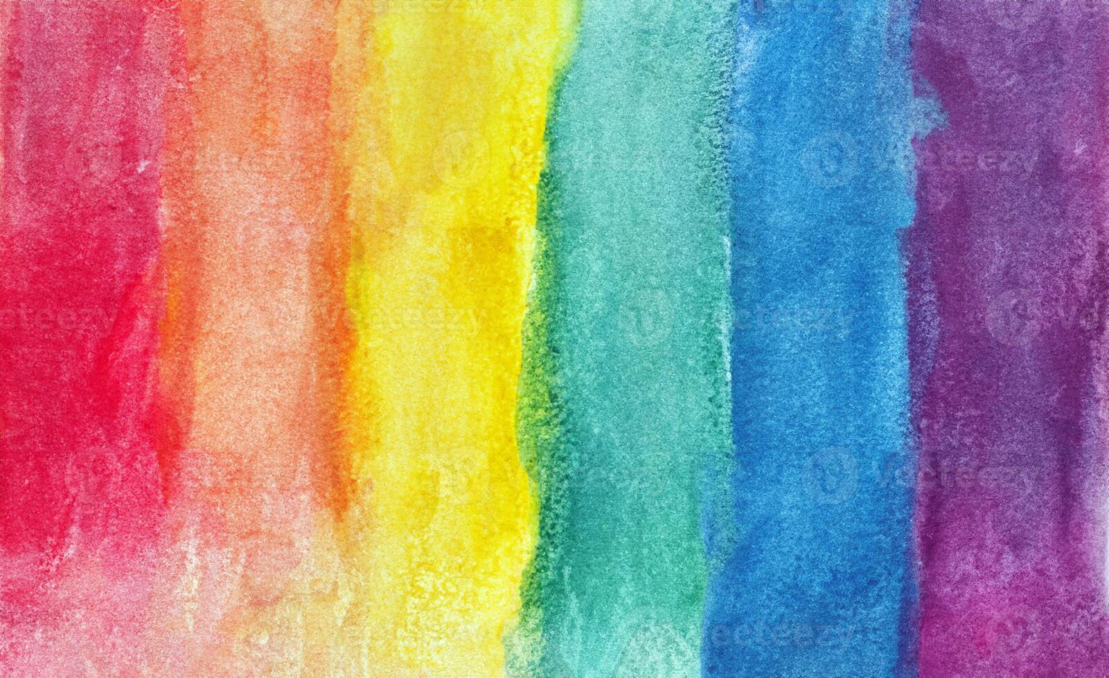 Vibrant Multicolored Watercolor Texture, Abstract Background with Rainbow Hues photo