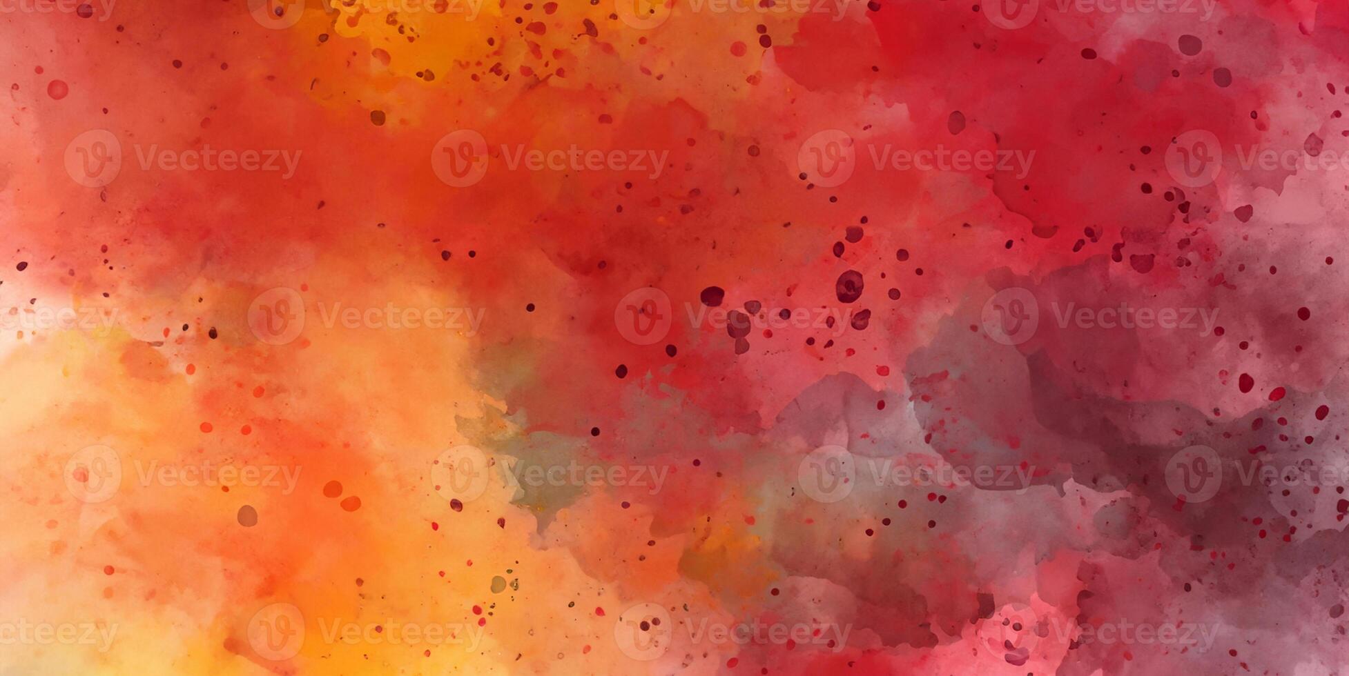 Vibrant Handmade Watercolor Texture, Orange Abstract Macro Background photo
