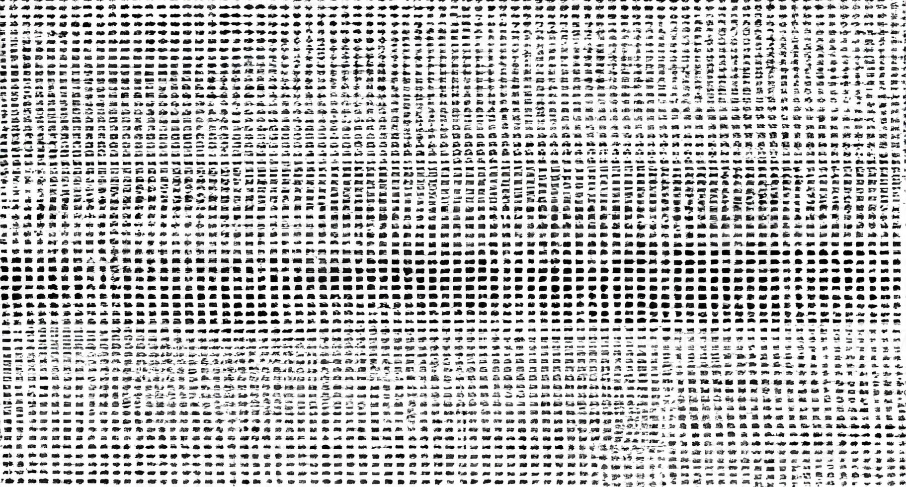 Abstract Halftone Illustration, Distressed Weaving Fabric Texture with Grunge Background - Black Overlay on White photo