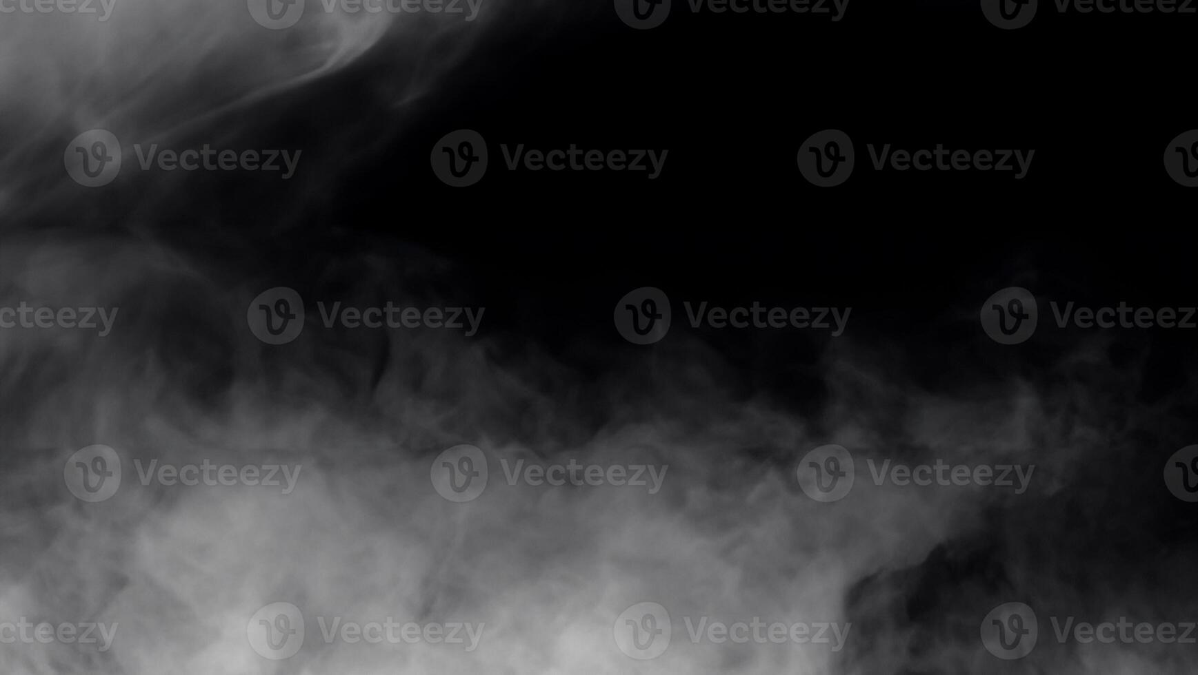 White Smoke or Fog Isolated on Black Background - High Resolution photo