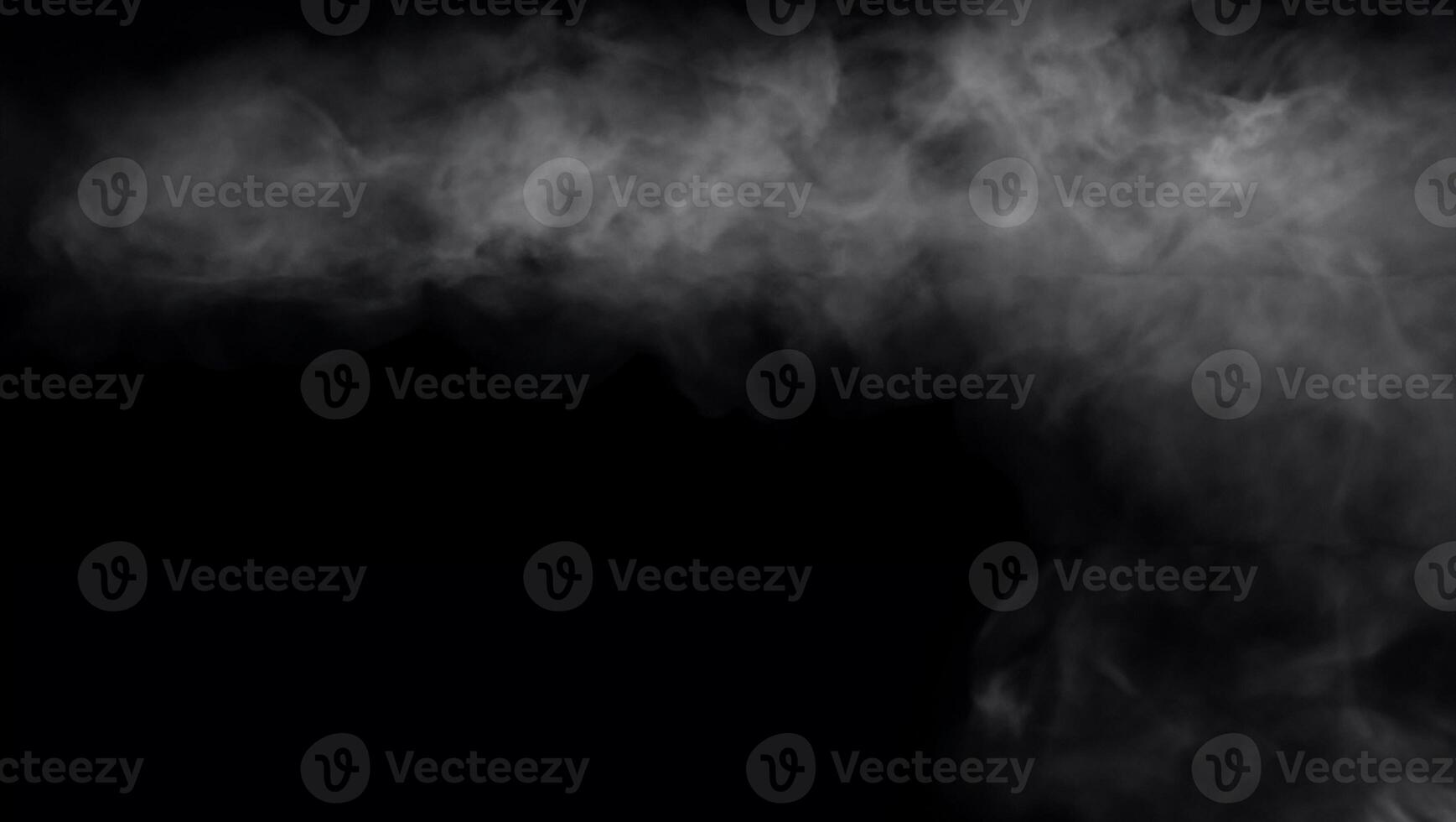 White Smoke or Fog Isolated on Black Background - High Resolution photo