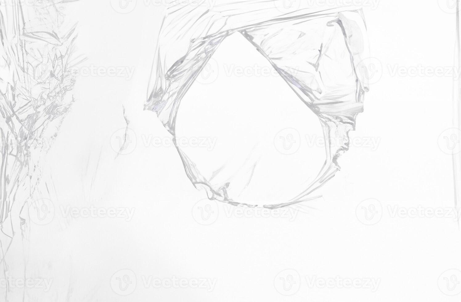Abstract Texture, Close-up of Plastic Wrap with Hole photo