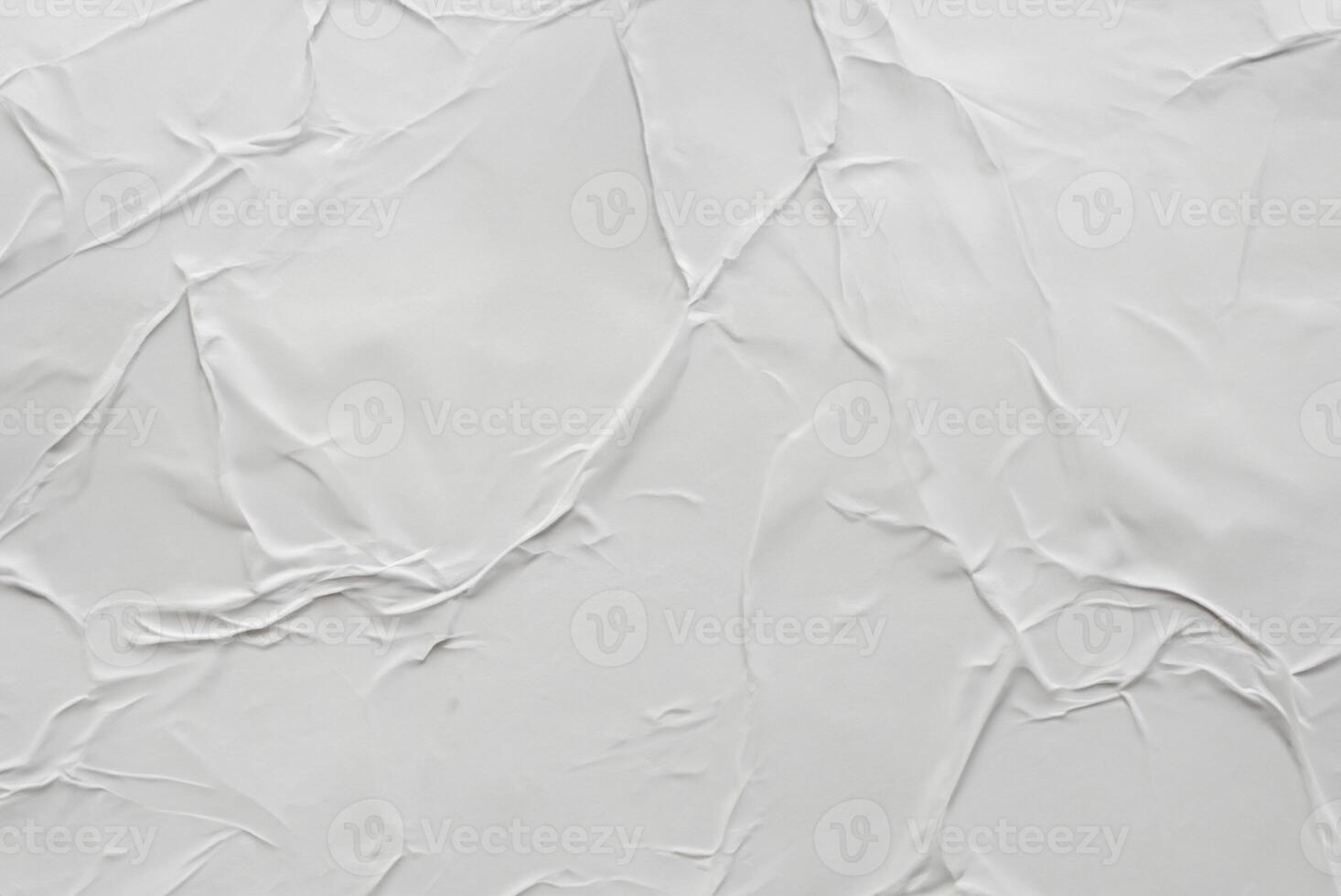 Crumpled White Paper Poster Texture Background photo