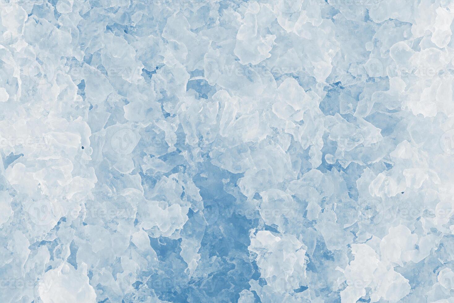 Frosty Crushed Ice Texture Background, Detailed View of Chilled Surface photo
