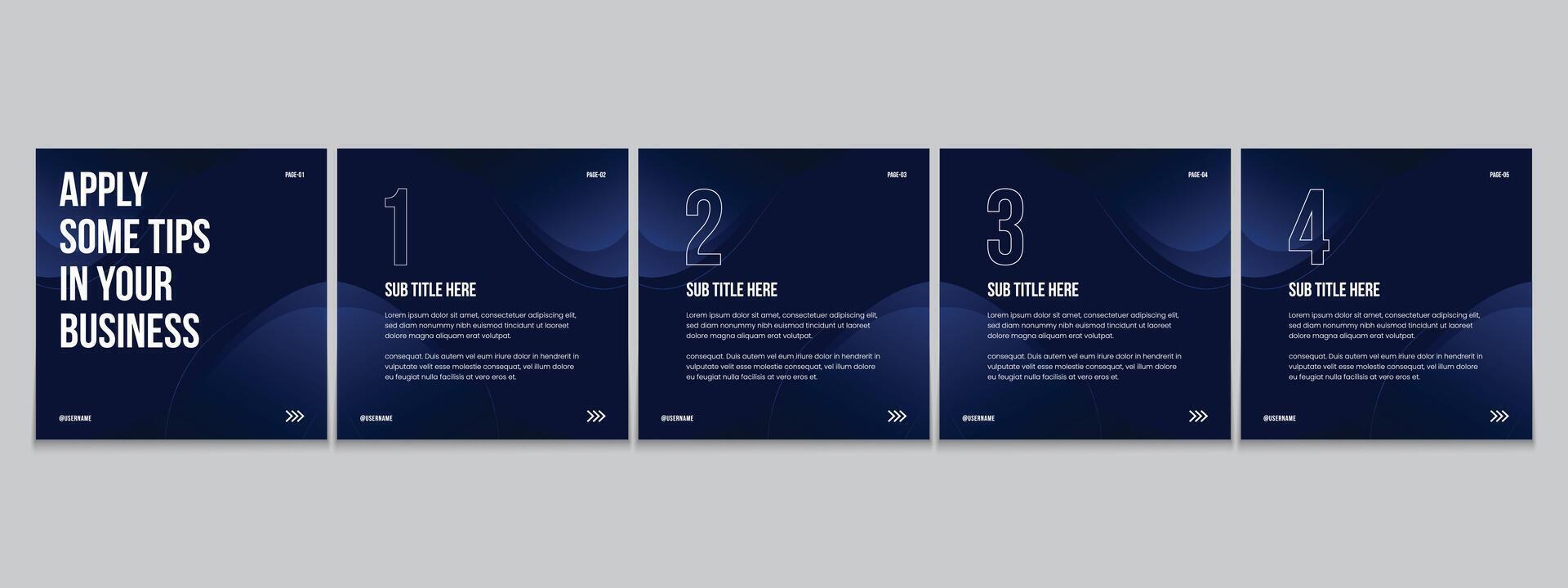 Editable carousel post, creative social media carousel template, modern and editable business carousel template design vector