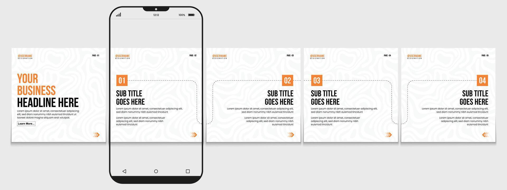 Editable carousel post, creative social media carousel template, modern and editable business carousel template design vector