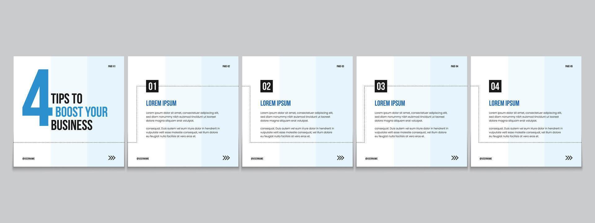 Editable carousel post, creative social media carousel template, modern and editable business carousel template design vector