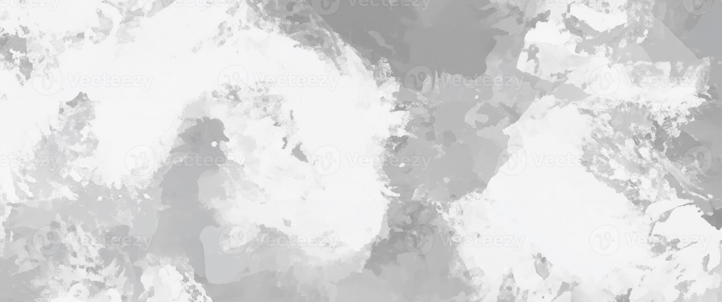 Abstract Grayscale Banner Design, Silver Ink and Watercolor Textures on White Paper photo