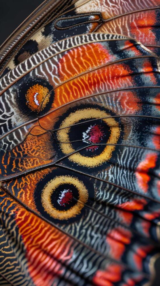 Close Up of a Colorful Butterflys Wings photo