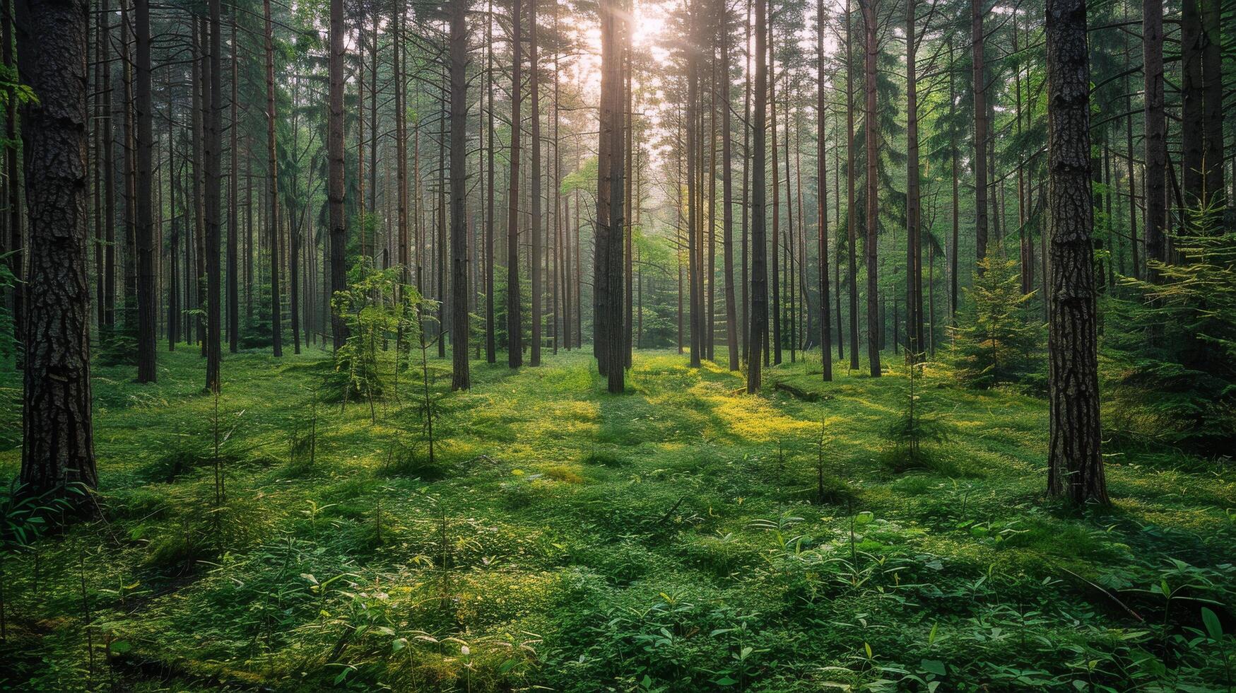 Lush Green Trees Covering a Forest photo
