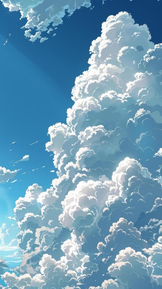 Aerial View of Clouds From an Airplane photo