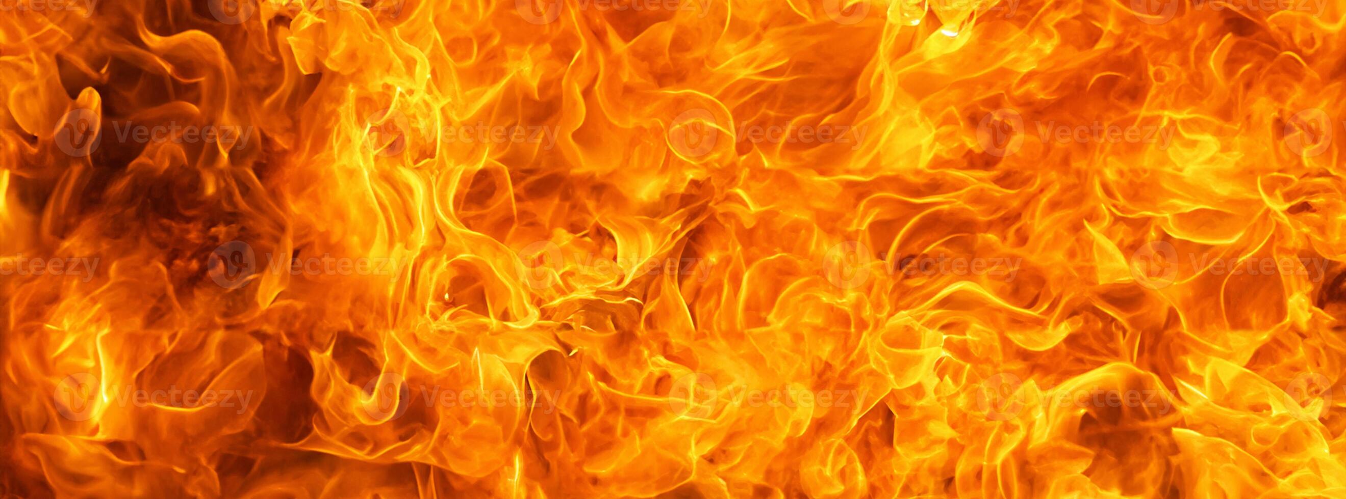 High-Resolution Texture of Intense Flames for Dynamic Banner Background photo