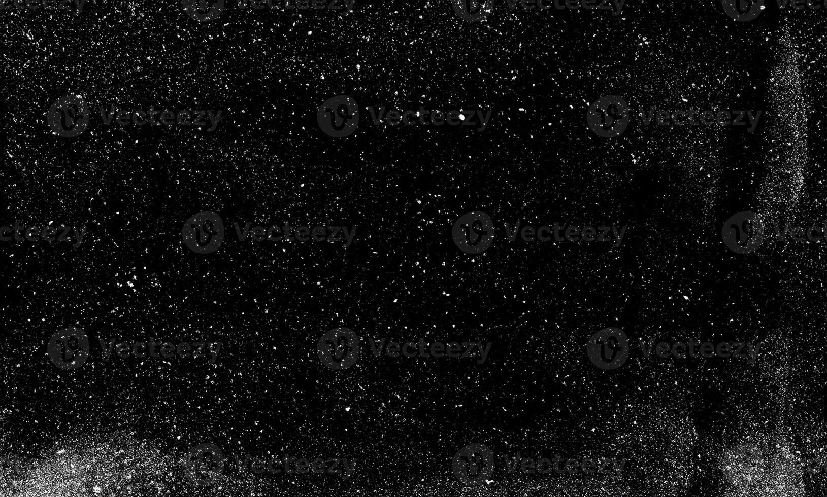 Dust Overlay Screen Effect for Grunge Background and Vintage Style, Abstract Dust Particle and Grain Texture on Black Background photo