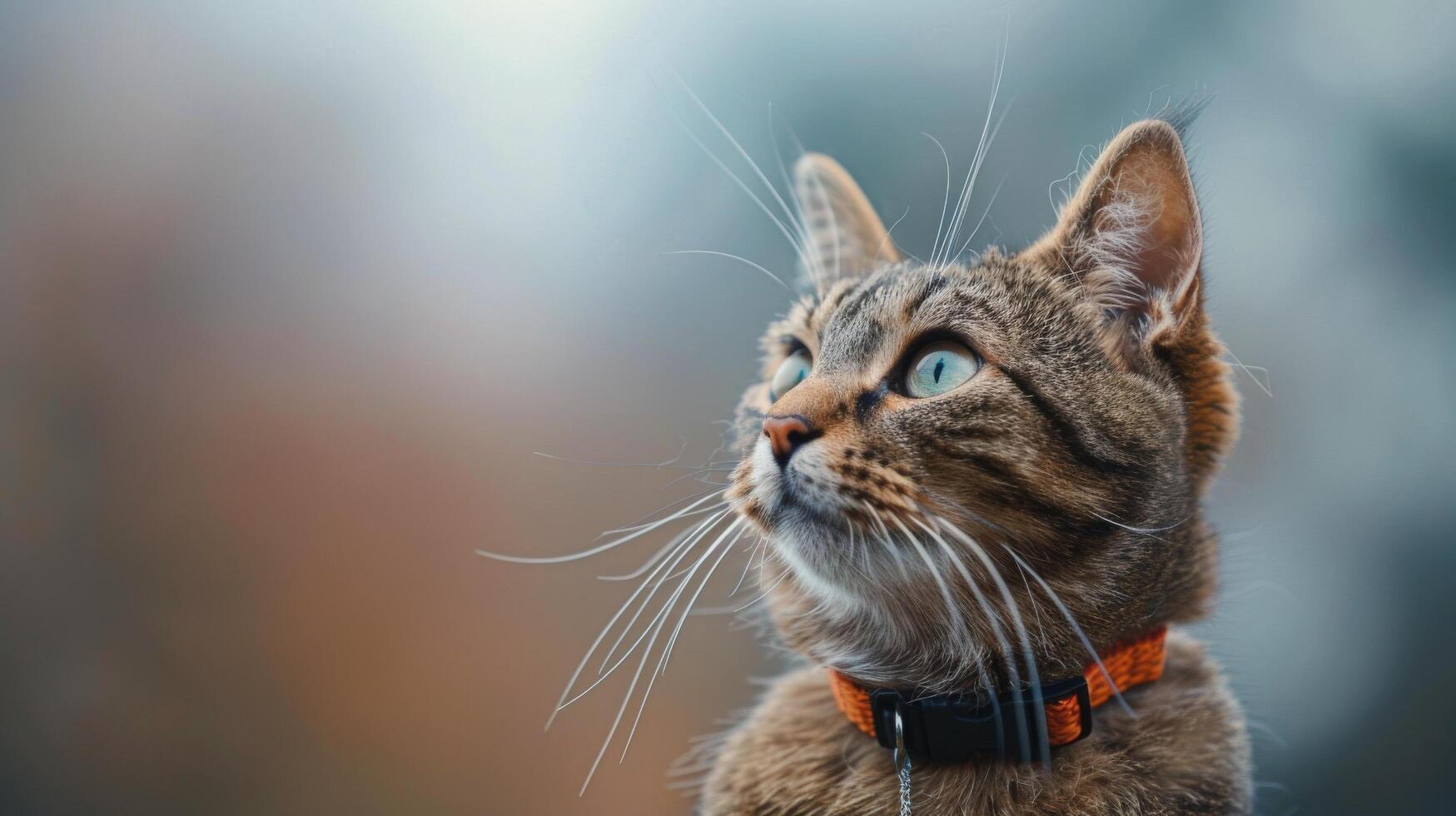 Curious Cat Looking Out a Window photo