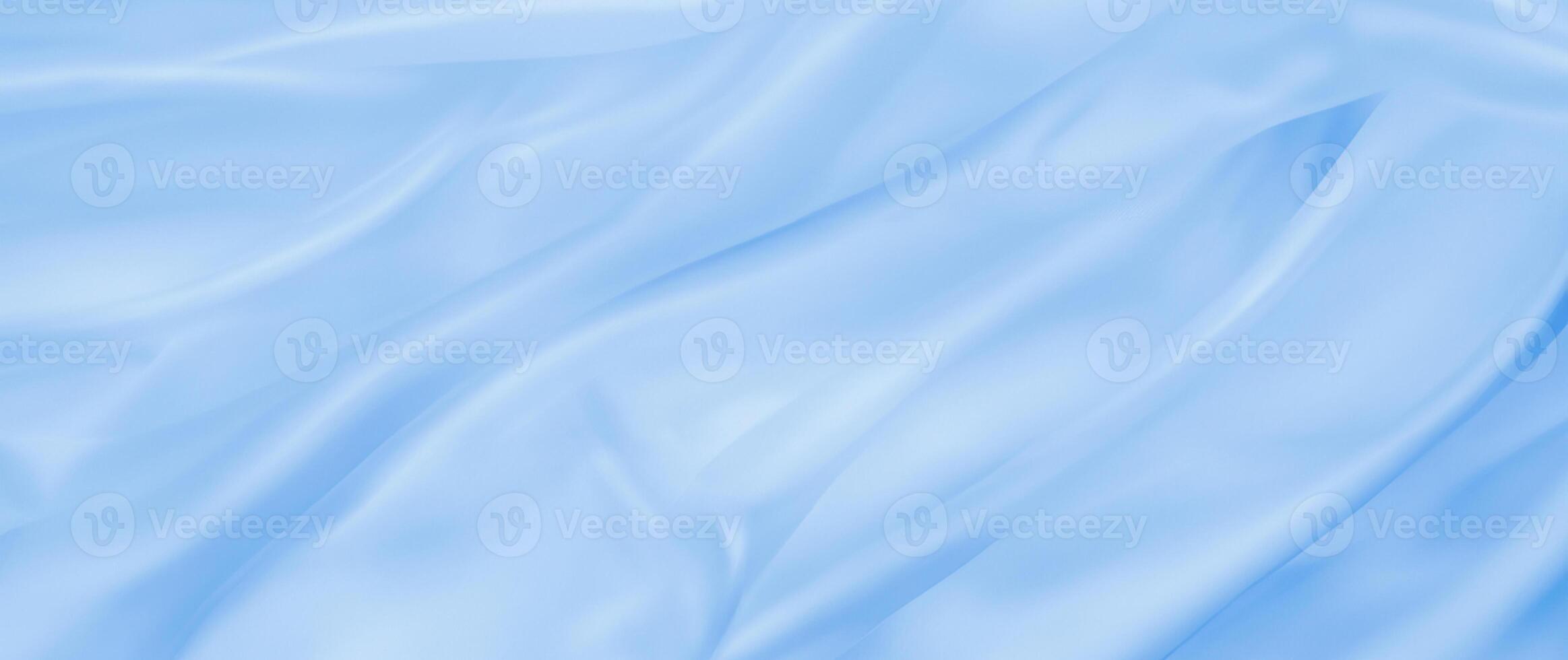 Close-Up of Luxurious Blue Silk Fabric photo