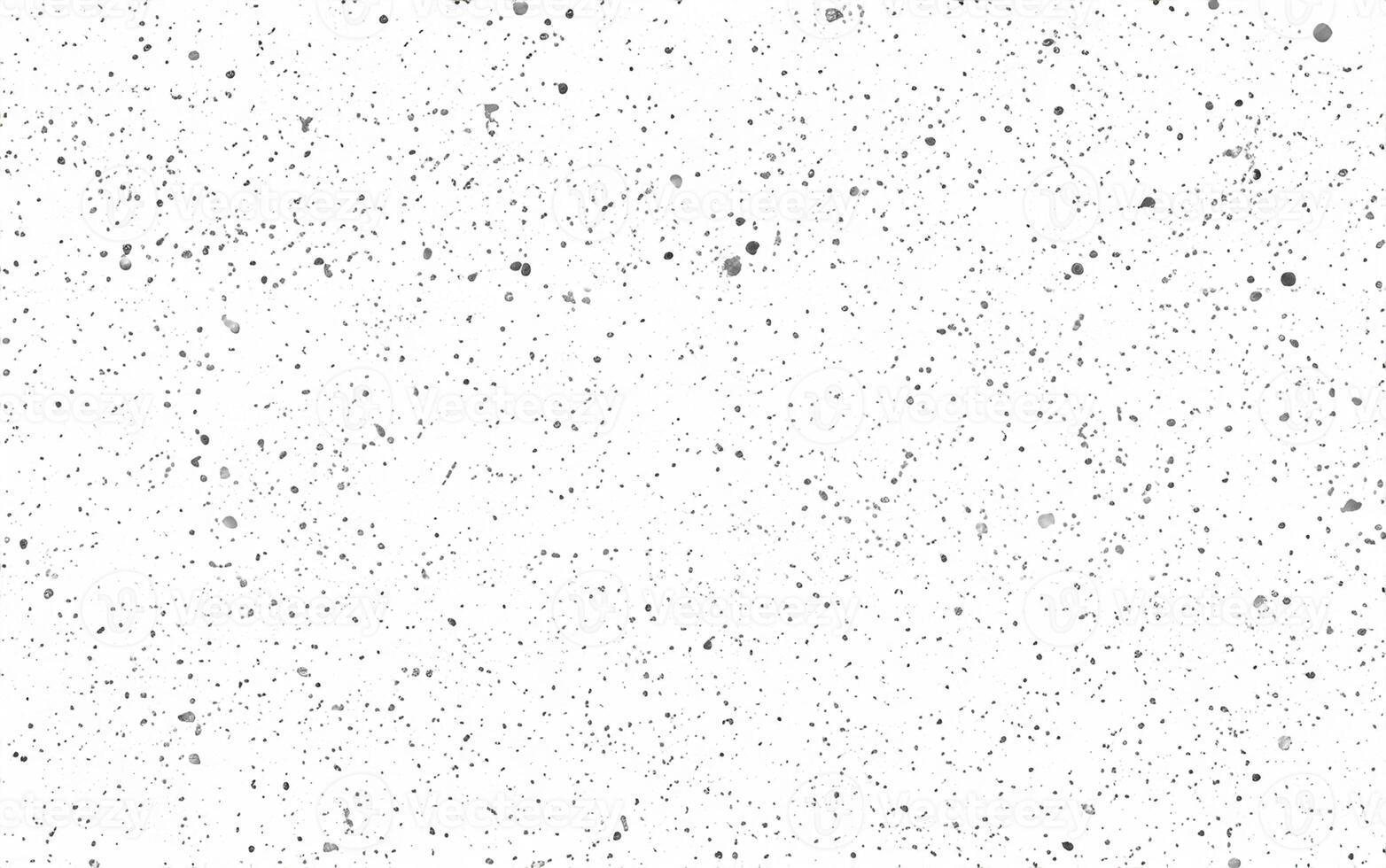 Crisp White Background with Dirt Dust Texture, Top-Down View. Black Snow Falling Against Winter Sky. photo